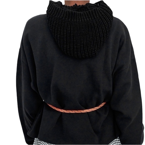 Zara knit Contrasting Hooded Sweatshirt size S - Picture 2 of 8